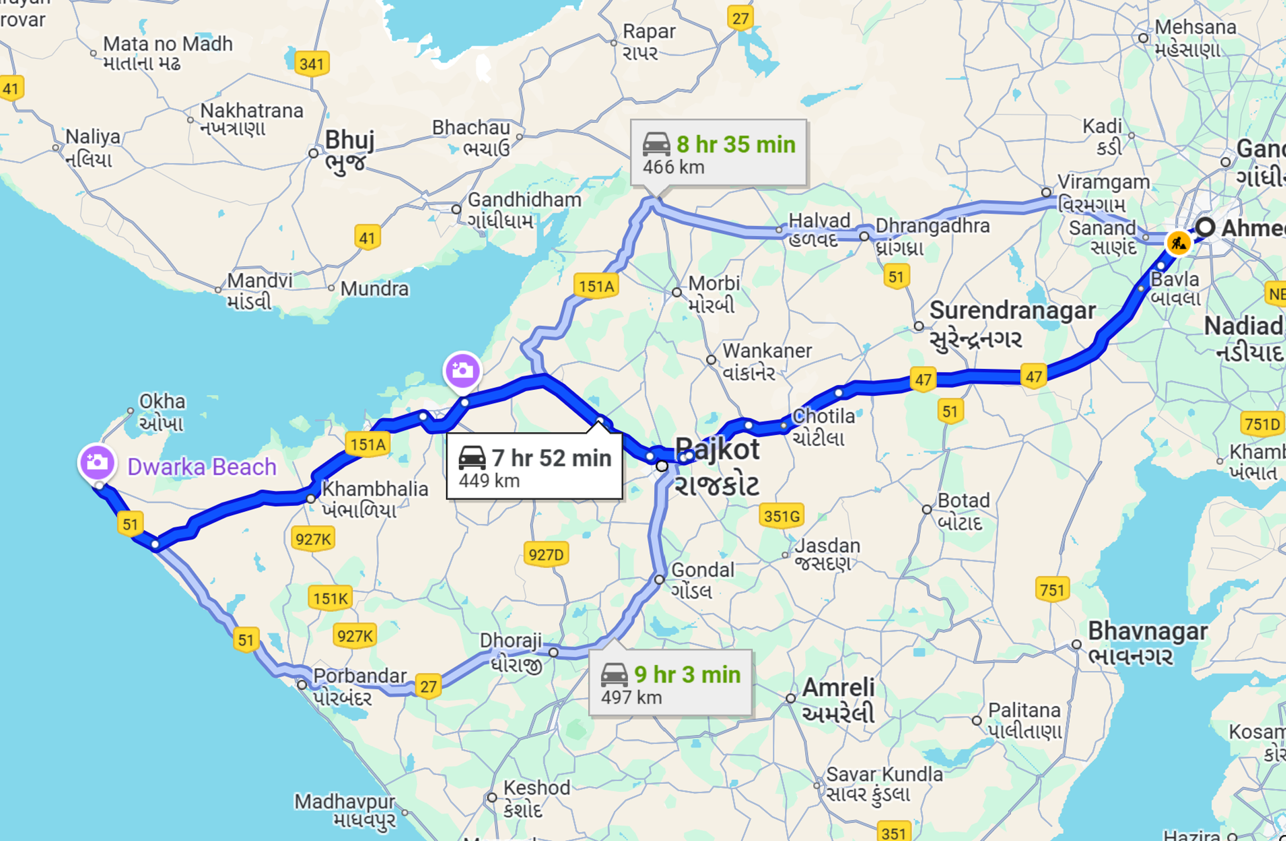 Ahmedabad To Dwarka