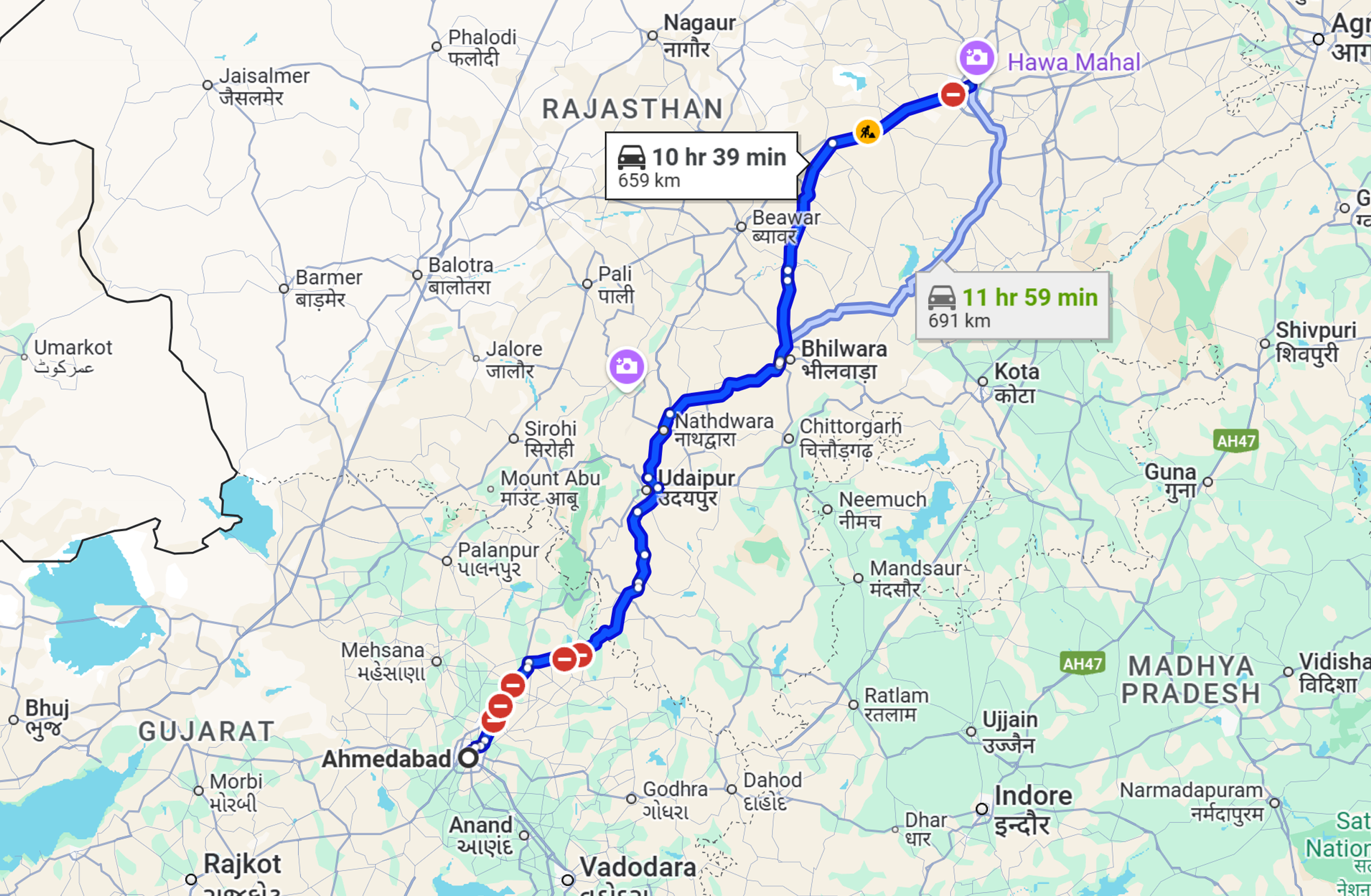Ahmedabad To Jaipur