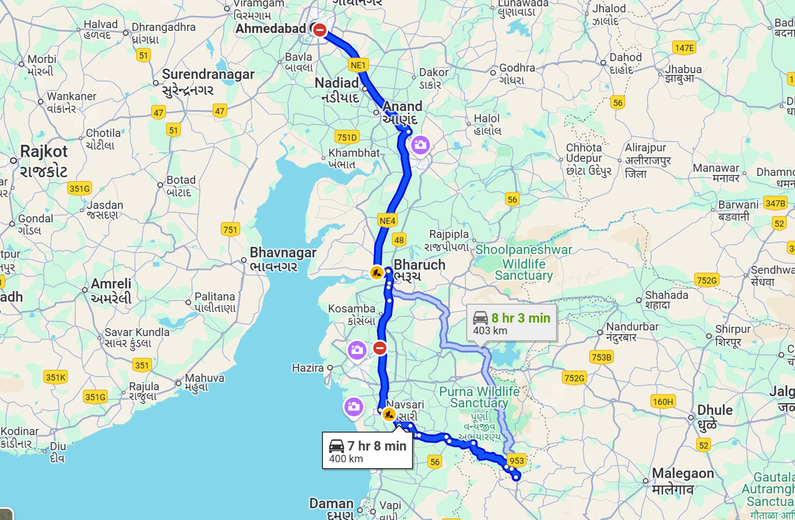 Ahmedabad To Saputara