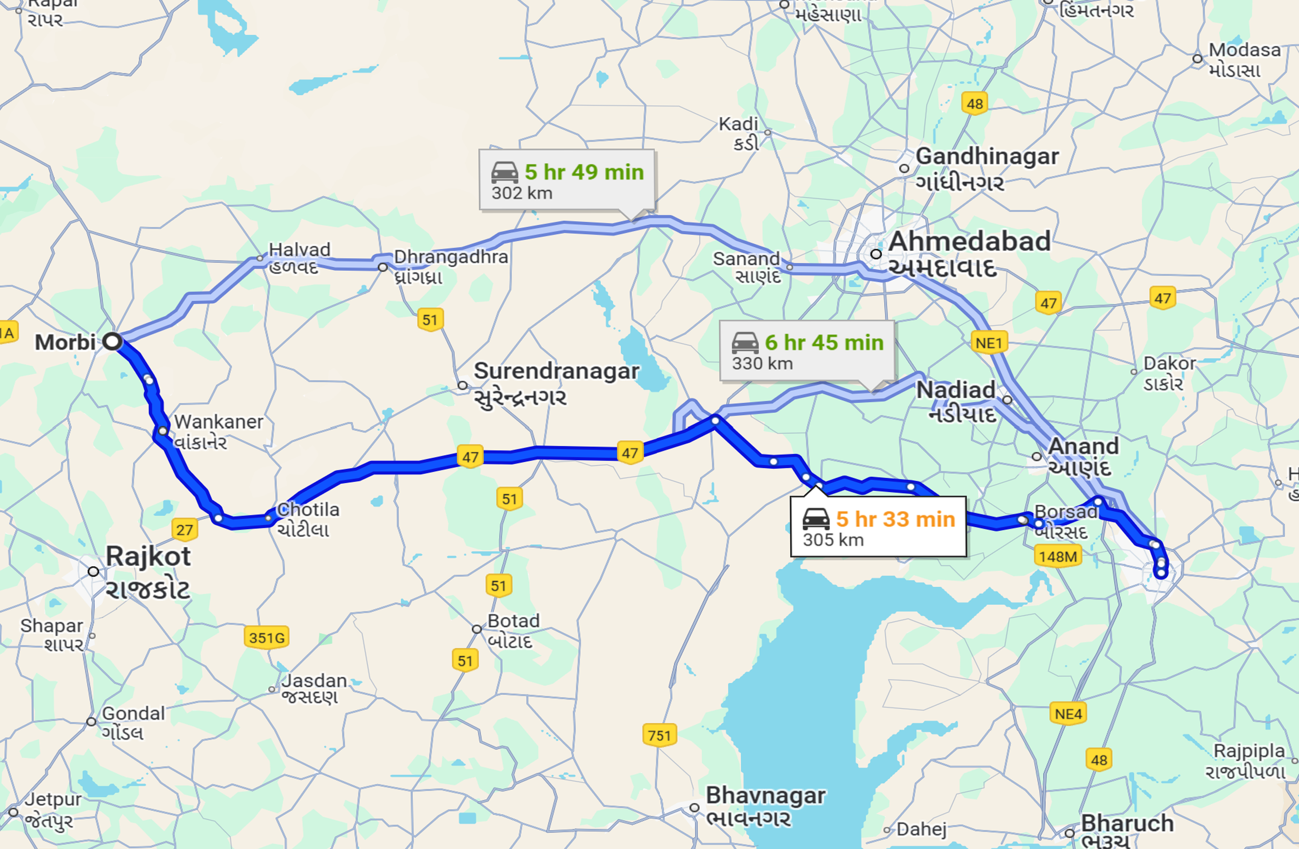 Morbi To Vadodara