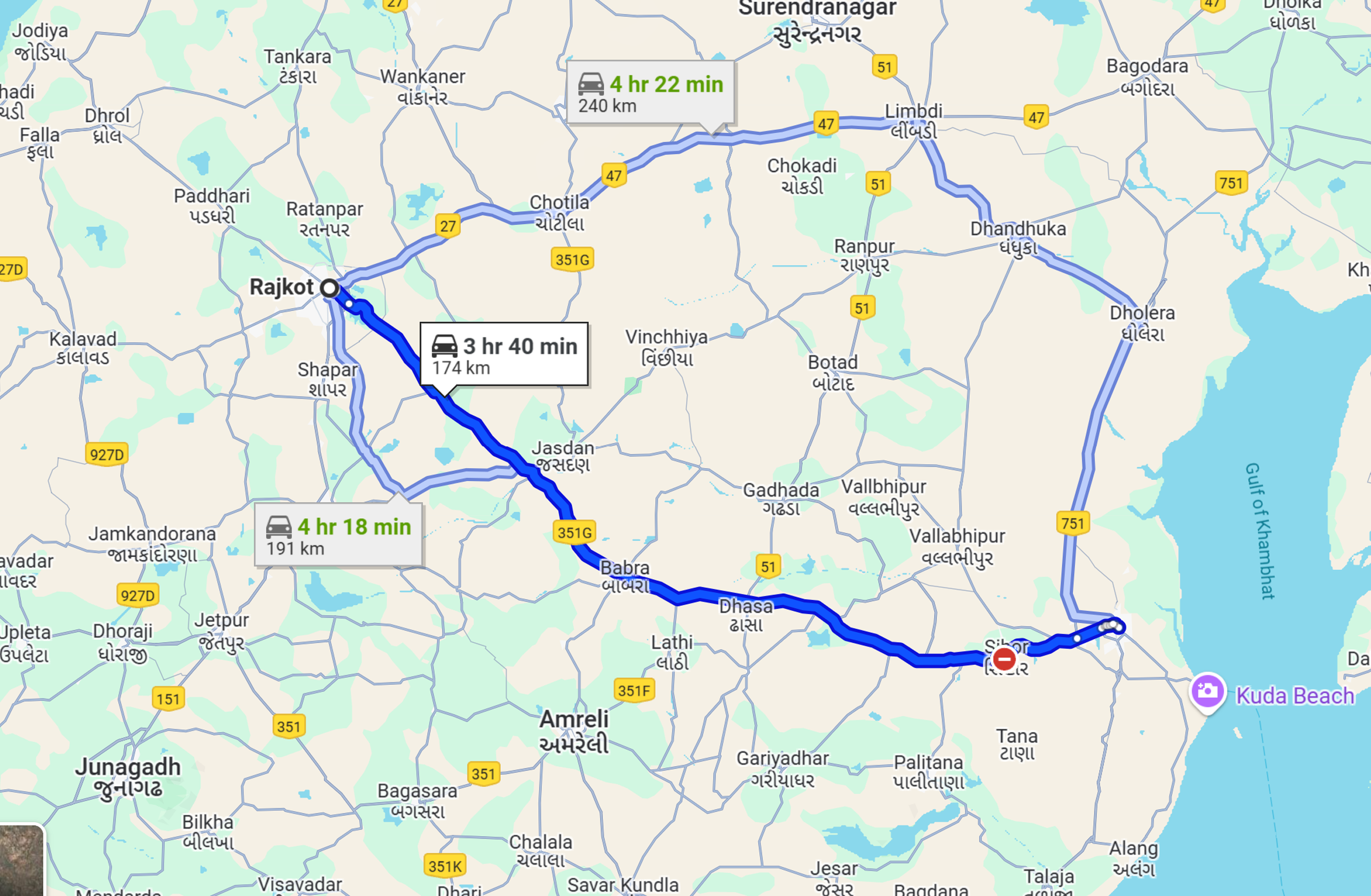 Rajkot To Bhavanagar