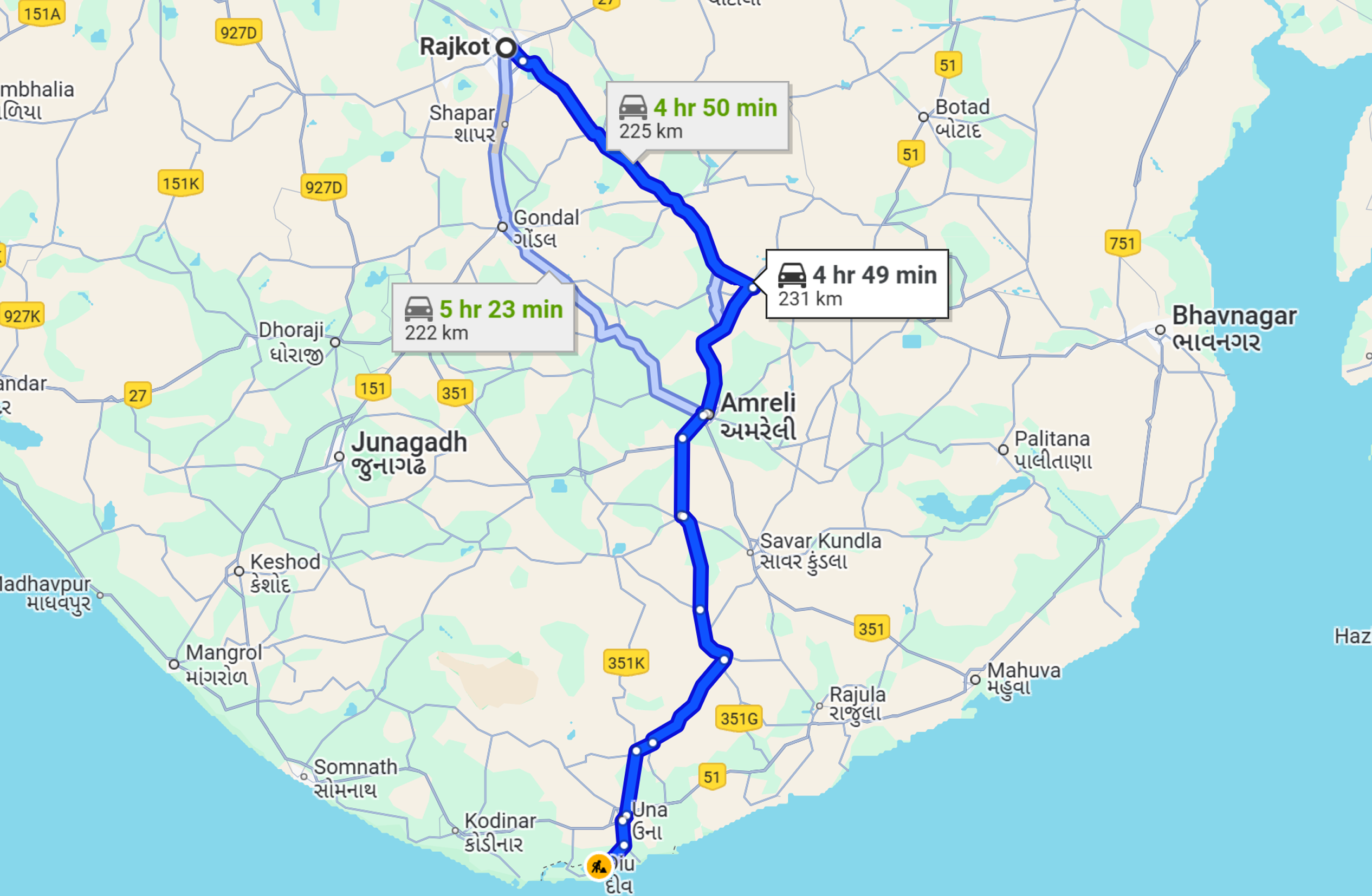 Rajkot To Diu